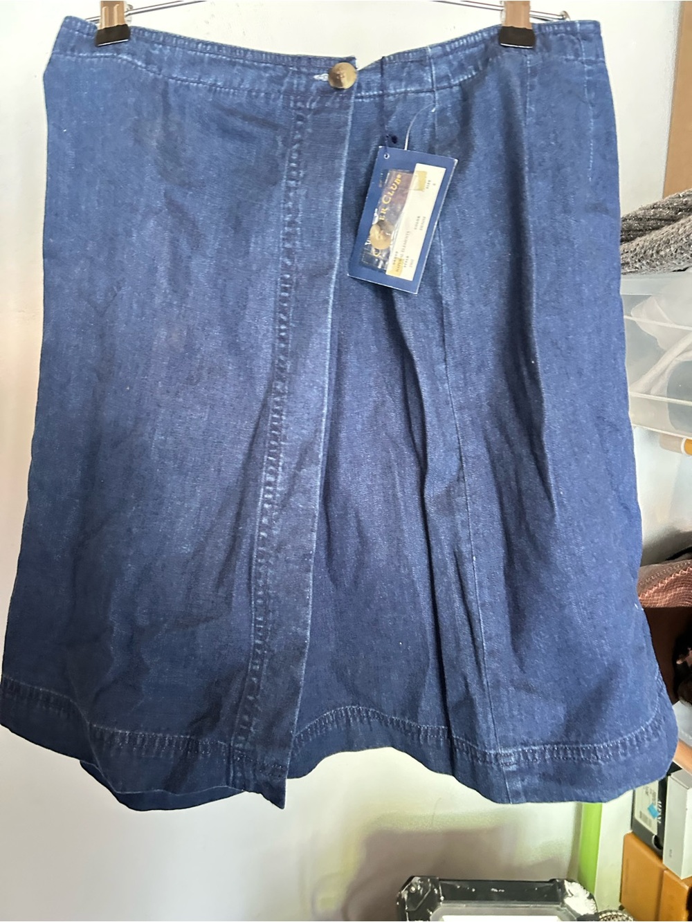 Charter Club Blue A-Line Denim Skirt